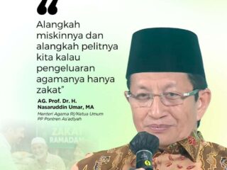 Nasaruddin Umar: Islam Mengajarkan Memberi Lebih dari Sekadar Kewajiban