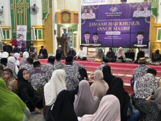 105 Jamaah Haji Khusus PT Annur Maarif Resmi Dilepas dari Sidrap Menuju Tanah Suci